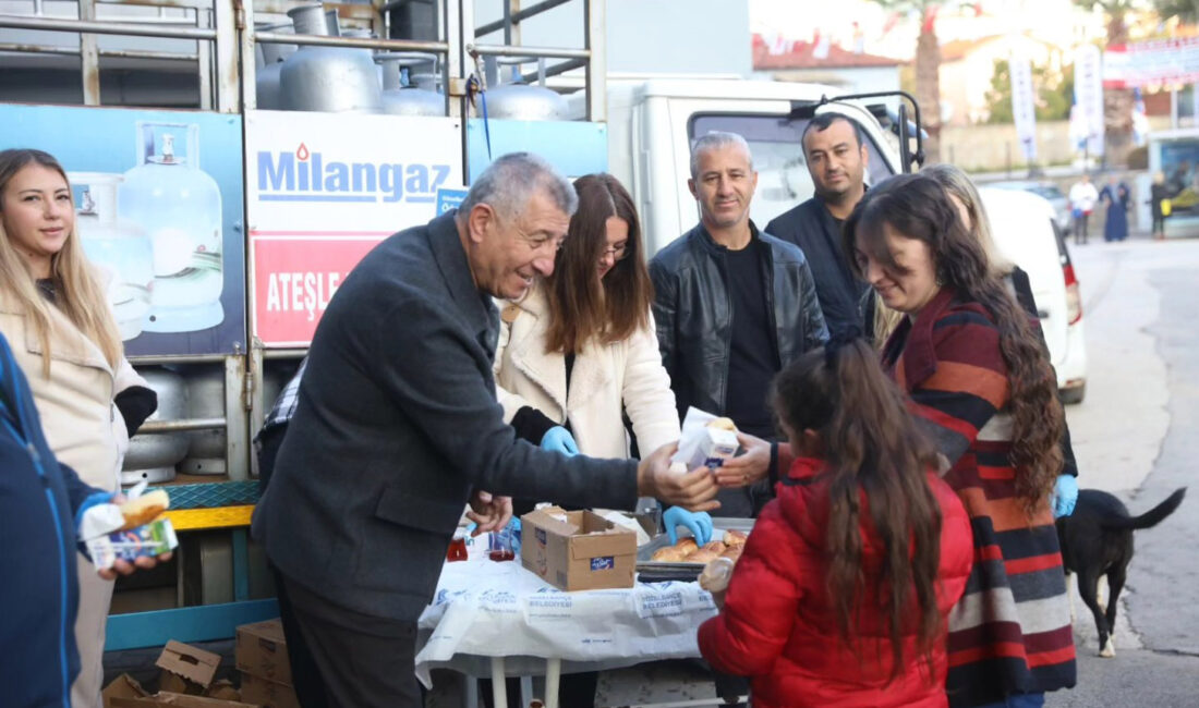 Güzelbahçe Belediyesi, devlet okullarındaki ilk ve ortaokul öğrencilerine her sabah