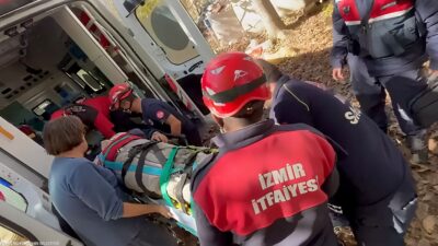 İzmir’in Ödemiş ilçesinde 80 yaşındaki Halil Tüysüz, 12 metre derinliğindeki