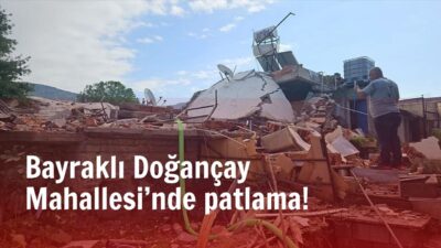 İzmir Bayraklı’da bir evde meydana gelen patlama paniğe yol açtı.