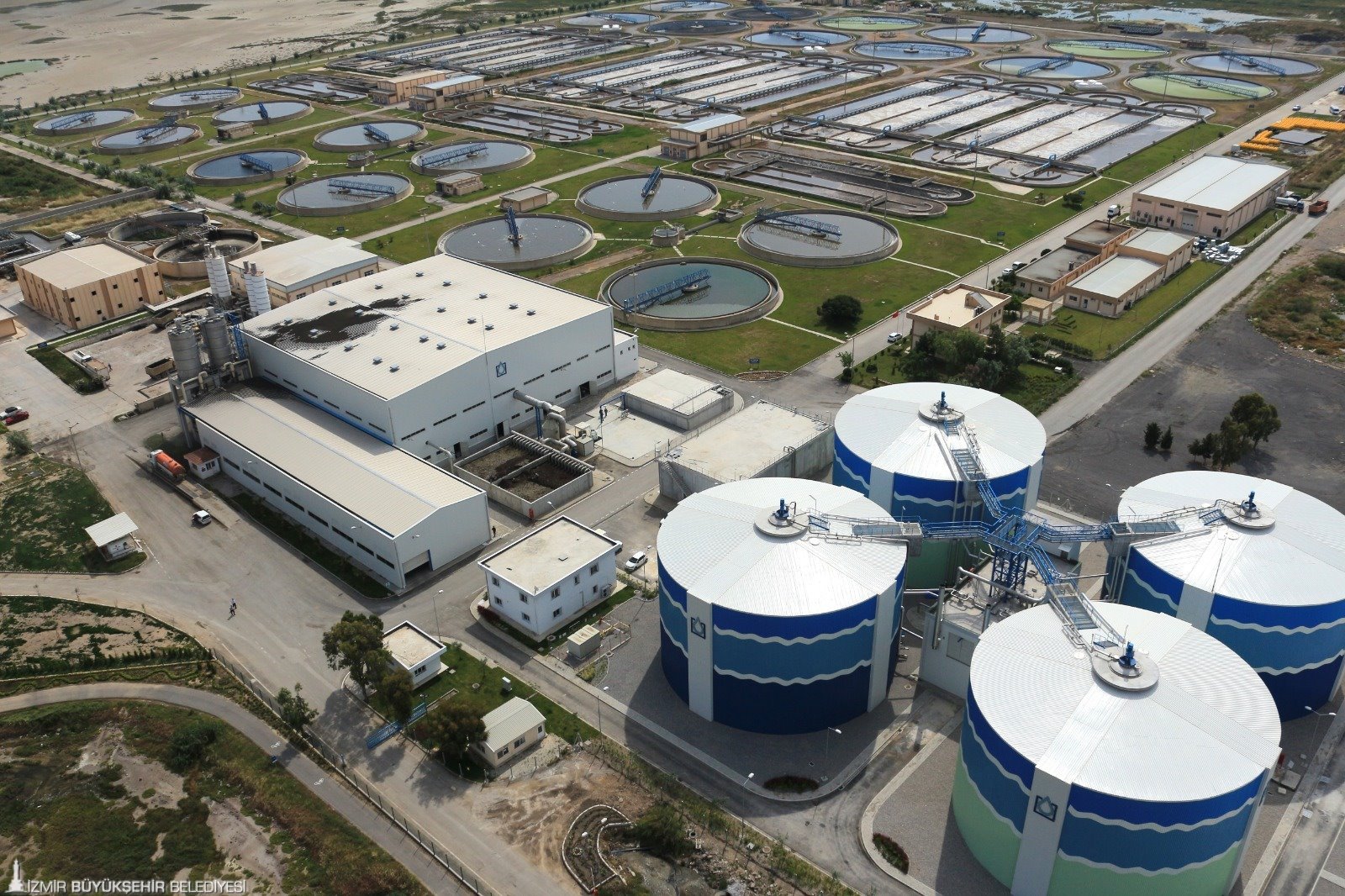İZSU’nun yenileme yatırımları sonrası Çiğli İleri Biyolojik Atıksu Arıtma Tesisi,
