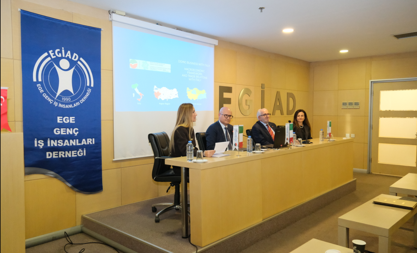 EGİAD, üyelerinin dış pazarlara erişimini güçlendirmek amacıyla İzmir İtalyan Ticaret