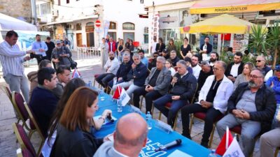 Çeşme Belediyesi, Balıkçılar ve Terziler Sokağı Yenileme Projesini esnafla paylaştı.