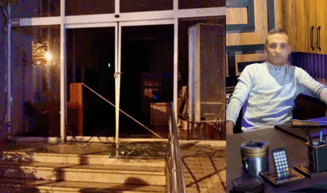 Kiraz Belediyesi’ne gece saatlerinde taşlı saldırı yapıldı. Camlar kırıldı, şahıs