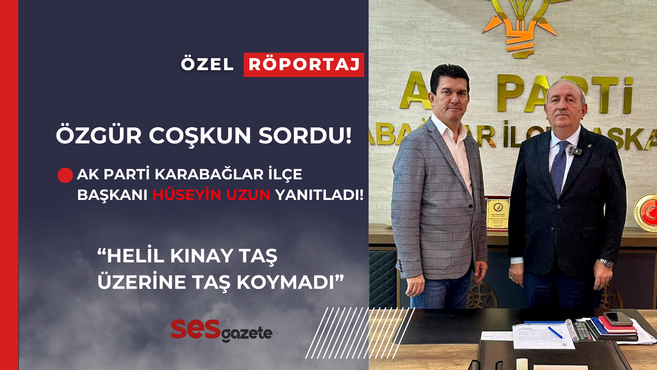 AK Parti Karabağlar İlçe Başkanı Hüseyin Uzun, Karabağlar’daki hizmet eksikliğini,