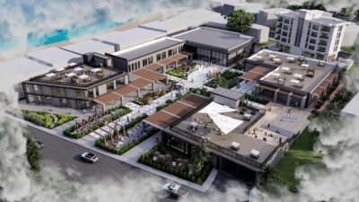 Kuşadası Belediyesi’nin eski toprak saha alanında yapımına başladığı “Kuşadası Yaşam,