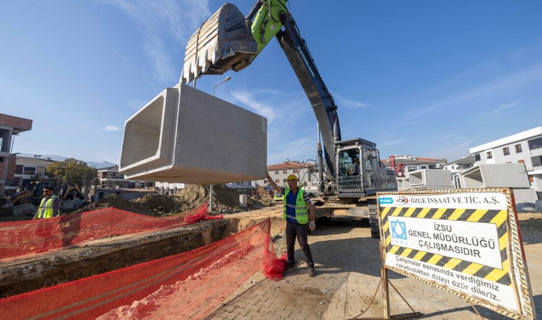 İZSU, Tire’de 180 milyon liralık yağmur suyu hattı projesini başlattı.