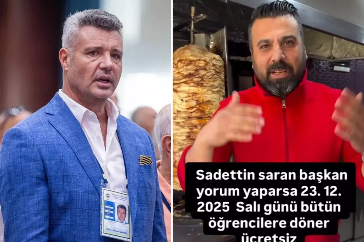 İzmir’de bir dönerci esnafının sosyal medyada Fenerbahçe Başkanı Sadettin Saran’a