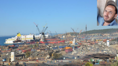 İzmir’in Aliağa ilçesindeki Gemi Söküm Bölgesi’nde meydana gelen iş kazasında,